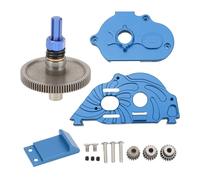 for ARRMA, for 1/10 RC Car, RC Gearbox Cover, Aluminum Alloy Transmission Box Housing with Gear Wheel and Pinion, SENTON Granite Typhon (Dark Blue)