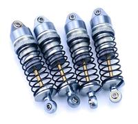 For Arrma For Granite For Typhon For Grom 1/14 1/18 4pcs Metal Front & Rear Shock Absorption Rc Car Upgrade Parts Parts Upgrade Replace Use RC Car Shock Absorber(Silver)