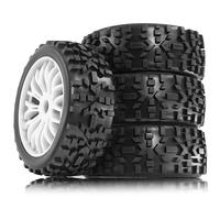 For Arrma For HSP For Redcat For Kyosho Exceed For Traxxas For Losi For HPI XTR 1/8 4pcs 4.52''OD Rubber Tires Plastic Wheel Rim RC RC Tire Set