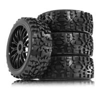 For Arrma For HSP For Redcat For Kyosho Exceed For Traxxas For Losi For HPI XTR 1/8 4pcs 4.52''OD Rubber Tires Plastic Wheel Rim RC RC Tire Set