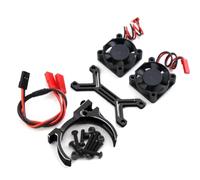 For Arrma For Kraton For Senton For Traxxas For Sledge 1/7 1/8 RC Car 4068 4074 4082 4268 4274 Motor Heat Sink Dual Cooling Fan 40-42mm Motor RC Toys Components(Black)