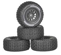 For Arrma For Mini For Mojave For Grom For Desert 1/16 4pcs Plastic Wheels Rims With Rubber Tires 4X4 Truck Upgrade Parts RC Car Rims