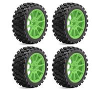 For ARRMA For Typhon For TRAXXAS For FS For Racing For KYOSHO MP10 For HSP 1/8 Scale RC Tires 17mm Hex 4PCS Claw Chocolate Off Road RC Wheel Rim Tyre