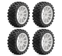 For ARRMA For Typhon For TRAXXAS For FS For Racing For KYOSHO MP10 For HSP 1/8 Scale RC Tires 17mm Hex 4PCS Claw Chocolate Off Road Rims