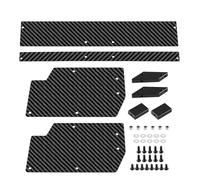 For Arrma For Vendetta 3S 1/8 Rc Car Upgrade Parts Carbon Fiber Alu Alloy Side Spoiler Rear Wing Plate Bracket Accessories Rc Parts(Black)