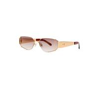 For Art's Sake Talia Rectangle-frame Sunglasses - Gold - One Size