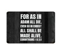 For As in Adam All Die, Even So in Christ All Shall Be Made Alive Farmhouse Metal Signs Retro Kitchen Wall Art Plaques Home Decor Metal Plaque for Fence Entryway Shop 12x18 Inch