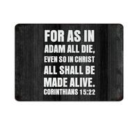 For As in Adam All Die, Even So in Christ All Shall Be Made Alive Funny Novelty Metal Sign Rustic Front Door Wall Art Plaques Wall Décor Metal Plaque for Entryway Office Outside 10x14 Inch