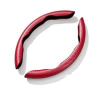 For Aston Martin DB11 AMR 2016-2023 Car Steering Wheel Cover,Carbon Fiber Pattern Auto Steering Wheel Cover Protector Wrap,Soft Microfiber Safety Wheel Sleeve Protector(Red)