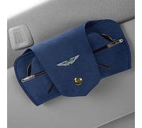 For Aston Martin V8 V12 Vantage DBS DBX DB11 DB9 Car Sun Visor Glasses Holder Organizer Glasses box Storage box Emblem Sunglasses Organizer Accessories,Blue