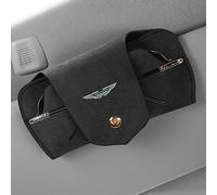 For Aston Martin V8 V12 Vantage DBS DBX DB11 DB9 Car Sun Visor Glasses Holder Organizer Glasses box Storage box Emblem Sunglasses Organizer Accessories,Black
