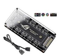 For ASUS AURA SYNC RGB ARGB 10 Hub Splitter,SATA Power Extension Cable Adapter ARGB RGBW Cable 5V 3 pin LED Strip Light PC RGB Fan Cooler