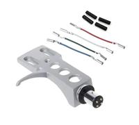 For AT95E Moving Magnetic Cartridge Stylus Aluminium Alloy Headshell Holder Connect For LP Vinyl Record Player Turntable Phonograph(Silver Holder)