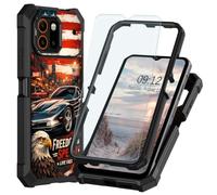 for ATT Trek SN515AR Case with Screen Protector, Military-Grade Shockproof Phone Case, Dual Layer TPU + Hard PC Protection, Wireless Charging, Freedom Speed Eagle