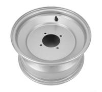 For ATV Front Wheel Rim 21x7-10, 10 Inch Silver Metal Alloy Rims with 4 Studs for Go Kart Dirt For Bike Ride On Mower