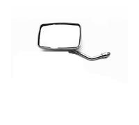 For ATV Motorcycle Scooter Pair 10MM Universal Motorcycle Rear View Mirrors Thread Black Door Mirror Covers Caps(Silver)