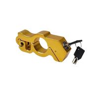 For ATV Street Bikes Motorcycle Handlebar Lock Handlebar Brake Handle Solid Lock Steel Disc Lock(Yellow)