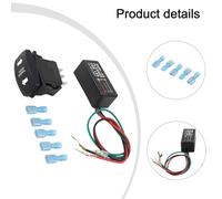 For ATV UTV Car Motorcycle Turn Signal Kit with LED Flasher Relay and SPDT Rocker Switch, Compact Dashboard Fit, Easy 3-Wire Installation
