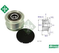 INA Alternator Freewheel Clutch 535001210 - Fits SEAT, VW & Audi