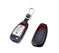 For Audi A1 A3 8P 8L A4 A5 B6 B7 A6 A7 C5 C6 4F Q3 Q5 Q7 Q8 TT S3 S4 S6 RS 3 Buttons Carbon Key Case Keychain(Red set 1)