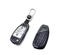 For Audi A1 A3 8P 8L A4 A5 B6 B7 A6 A7 C5 C6 4F Q3 Q5 Q7 Q8 TT S3 S4 S6 RS 3 Buttons Carbon Key Case Keychain(White set 1)