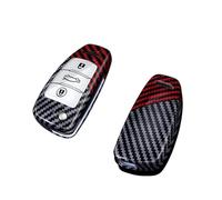 For Audi A1 A3 8P 8L A4 A5 B6 B7 A6 A7 C5 C6 4F Q3 Q5 Q7 Q8 TT S3 S4 S6 RS 3 Buttons Carbon Key Case Keychain(Red case)