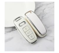 For Audi A1 A3 8P A4 A5 A6 C7 A7 S3 S7 S8 R8 Q2 Q3 Q5 Q7 Q8 SQ5 TT RS3 RS6 Accessories TPU Car Key Case Cover Shell(White d)