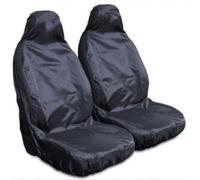 For AUDI A1, A3, A4, A5, A6, A7, A8, Q3, Q5, Q7, R10, R11, R8, R9, TT, Roadster - Heavy Duty Black Pair Waterproof Car Front Seat Covers Protectors - 2 x Fronts