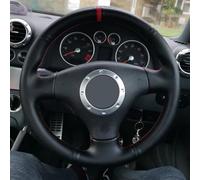 For Audi A3 2000-2003 A4 2003 2004 2005 RS 6 S4 2004-2006 TT 1999-2006 Artificial Leather Car Steering Wheel Cover(7-Light Blue)