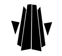 For Audi A3 2014-2019 6PCS Window Trim Cover BC Column Sticker Car Styling Accessories,A-bright black style