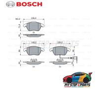 Brake pads 0 986 424 797 BOSCH for VW SEAT SKODA AUDI