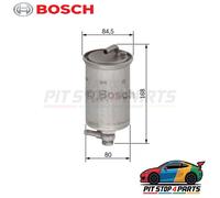 For Audi A4 Fuel Filter Bosch 0450906431 168 mm Premium Graded 2005-2008