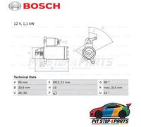 BOSCH 0 986 024 010 Starter motor