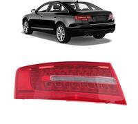 For Audi A6 C6 S6 RS6 2009-2012 Outer Tail Light - LED Brake & Halogen Turn Signal, IP67 Waterproof Shockproof Rear Lamp Replacement with Circuit Board,left