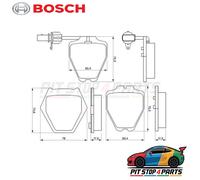 For Audi Allroad Brake Pads Set Bosch 0986424690 Low-Metallic Premium 2003-2005