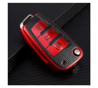 For Audi C6 R8 A1 A3 Q3 A4 A5 Q5 A6 A7 S6 B6 B7 B8 8P 8V 8L TT RS Sline Accessories TPU 3 Buttons Car Key Case Cover(Red)