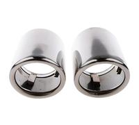 For Audi For A4 For Q5 For Q3 For A3 2009-2016 Silver Car Slip On Steel Muffler Exhaust Tips Universal Straight Type Car Exhaust Pipe