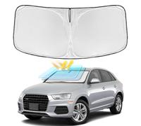 for Audi Q3 2013-2018 Windshield Sun Shade - 4 Layers Car Sunshades for Front Windows Shade Cover Custom Fit Q3 Sun Visor 240T Retractable Shade Blocks UV Rays Car Accessories