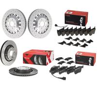FOR AUDI RS3 8V 15- FRONT & REAR BRAKE DISCS BREMBO PADS 8V0615301C 5Q0615601E