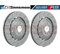 FOR AUDI RS4 B8 FRONT 2 PIECE FLOATING CROSS DRILLED BRAKE DISCS PAIR 365mm