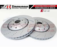 2x Brake disc Vented 100.3369.70 ZIMMERMANN for AUDI A6 C6 Avant A6 C6