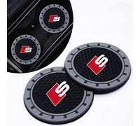 for Audi S Line Car Cup Coaster, Drink Holder Coaster for Audi S Line S1 S2 S3 S4 S5 S6 S7 S8 SQ2 SQ5 SQ7 SQ8, 2PCS