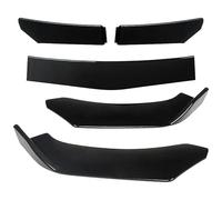 For Audi Universal 5PCS Adjustable Front Bumper Separator Body Kit Prelabium Lip Splitter Car Decorative Wing Sticker Fins Spoiler(Bright Black)