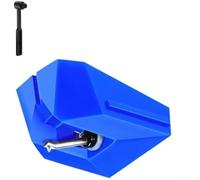 For Audio-Technica VMN95E Replacement Needle for VM95 Series Cartridges Fits AT-LP120X Turntable Not LP120 USB Model Includes Brush (Blue)