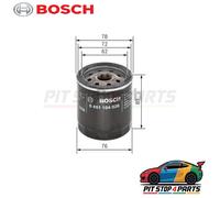 For Austin Montego Oil Filter Bosch 0451104026 89 mm High Performance 1984-1985