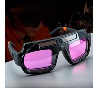 for AUTO-Dimming Welding Protective Glasses with Solar Power, 0.1ms Response Time, High-Transparency Polycarbonate Lenses and 10 Extra Lenses for Welding Safety