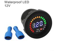 For Automotive and Motorcycle LED Voltmeter Waterproof Design for Reliable Voltage Monitoring (12V)