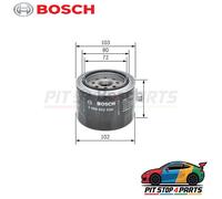 For Automotive Oil Filter Bosch 0986452030 82 mm High Efficiency Replacement