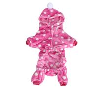 for Autumn Winter, for Pet Clothes, Jump Suit Warm Pajamas, for Dogs Cats Small Animals (Pink white dots)