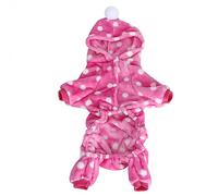 for Autumn Winter, for Pet Clothes, Jump Suit Warm Pajamas, for Dogs Cats Small Animals (Pink white dots)